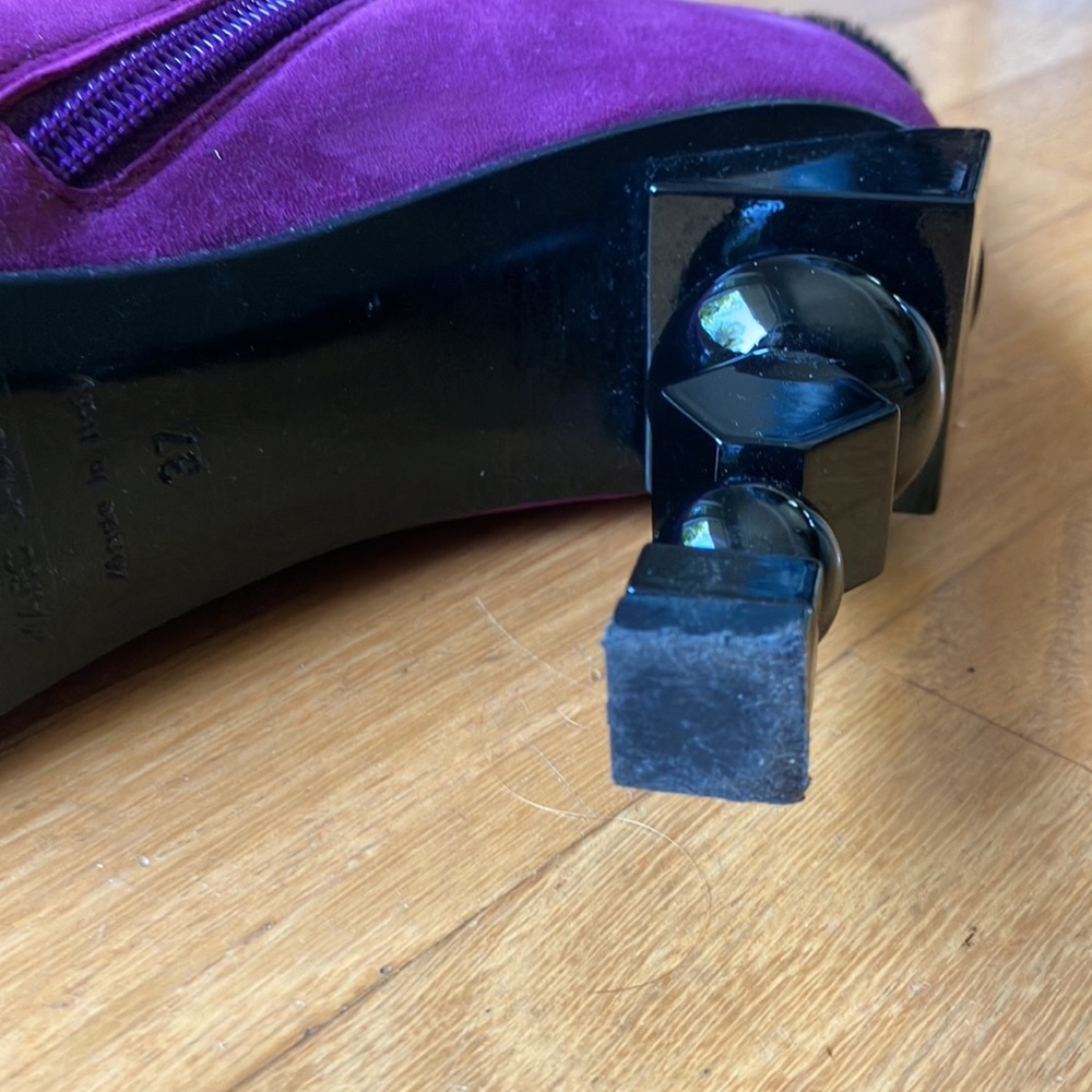 Marc By Marc Jacobs purple suede ankle boots. Sculptural heel. Size 37 - Picture 9 of 10